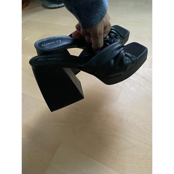 CIRCUS NY Sam Edelman "Marianna" sandal slide black block heel. - Picture 7 of 10